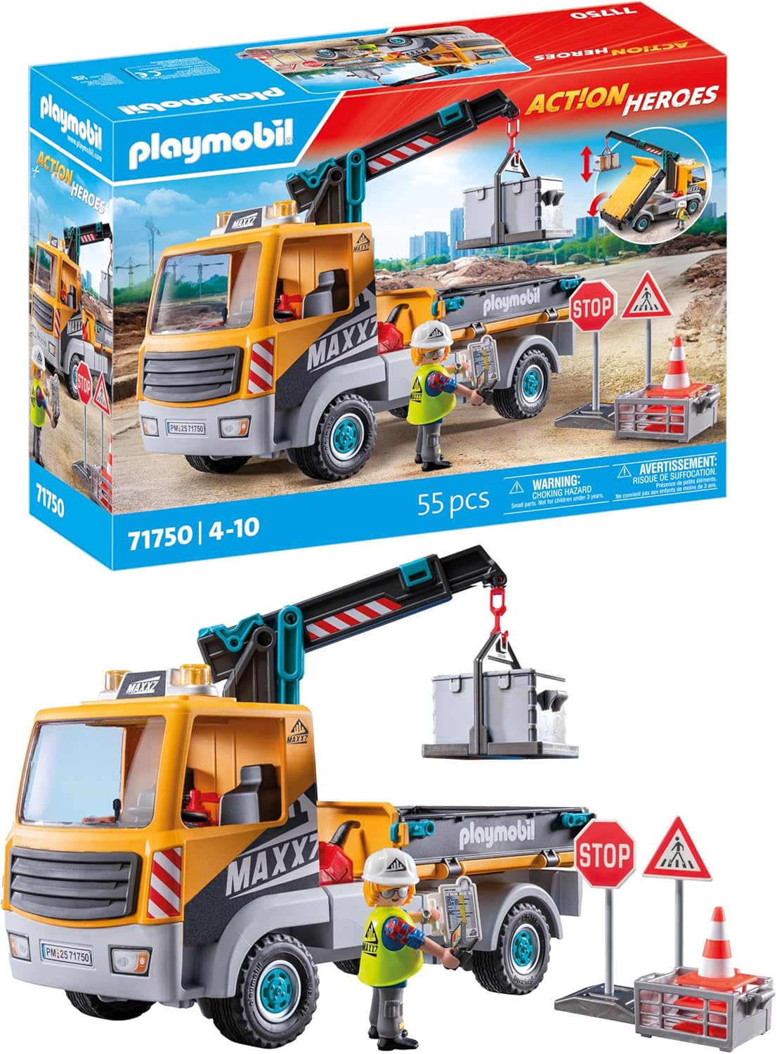 PLAYMOBIL 71750 CAMION DA CANTIERE CON GRU