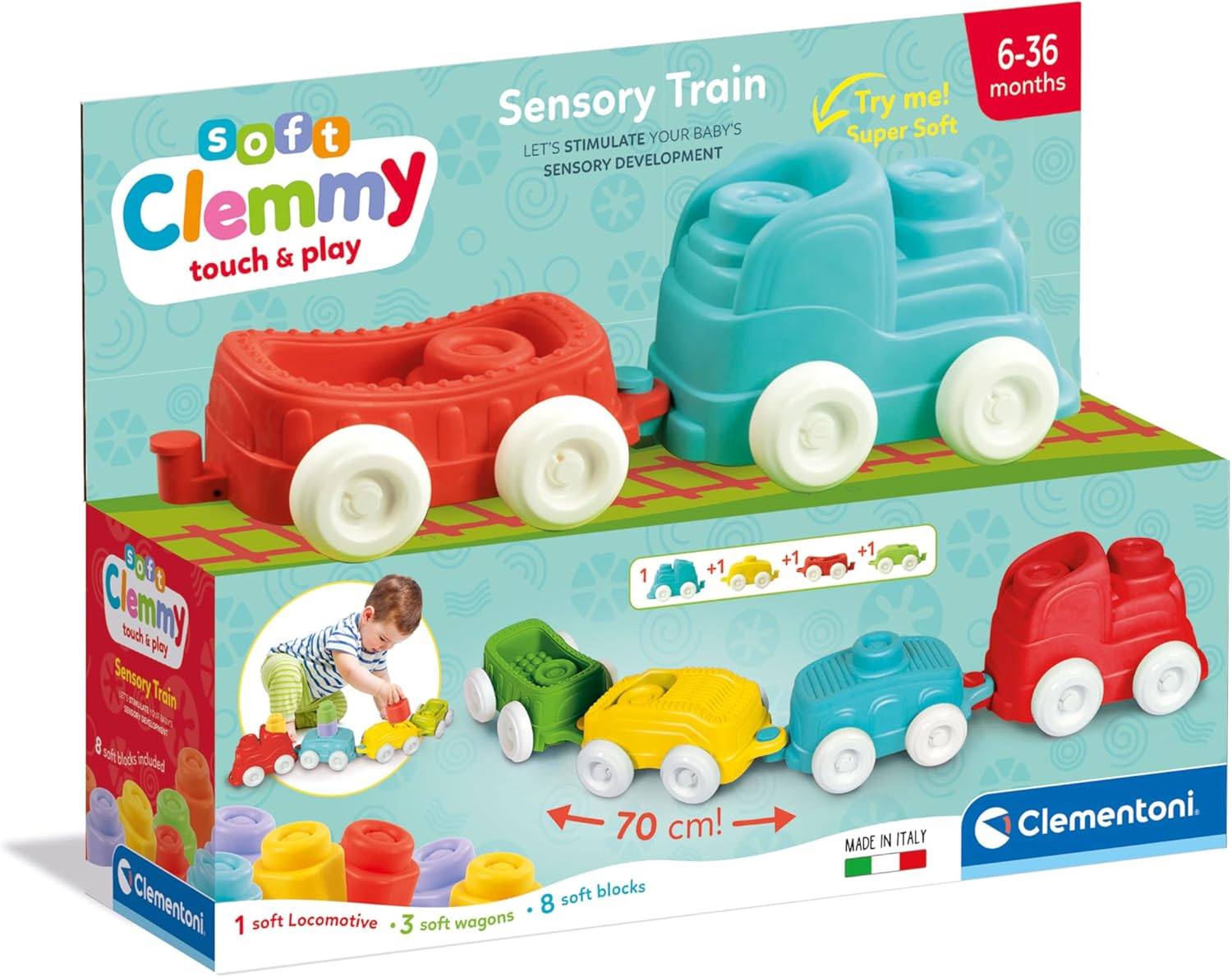 CLEMENTONI 17962 TOUCH MOVE PLAY SENSORY TRAIN