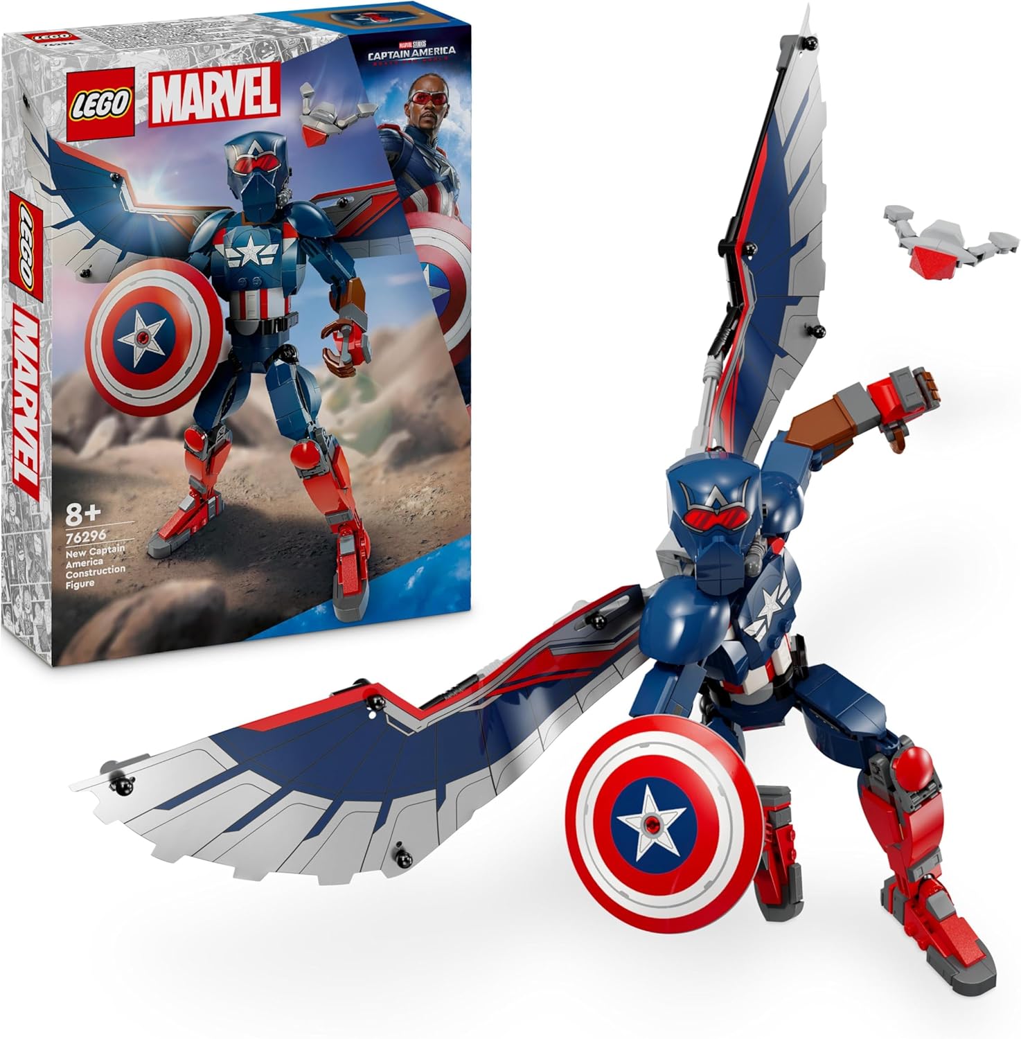 LEGO 76296 NUOVO PERSONAGGIO COSTRUIBILE DI CAPTAIN AMERICA MARVEL