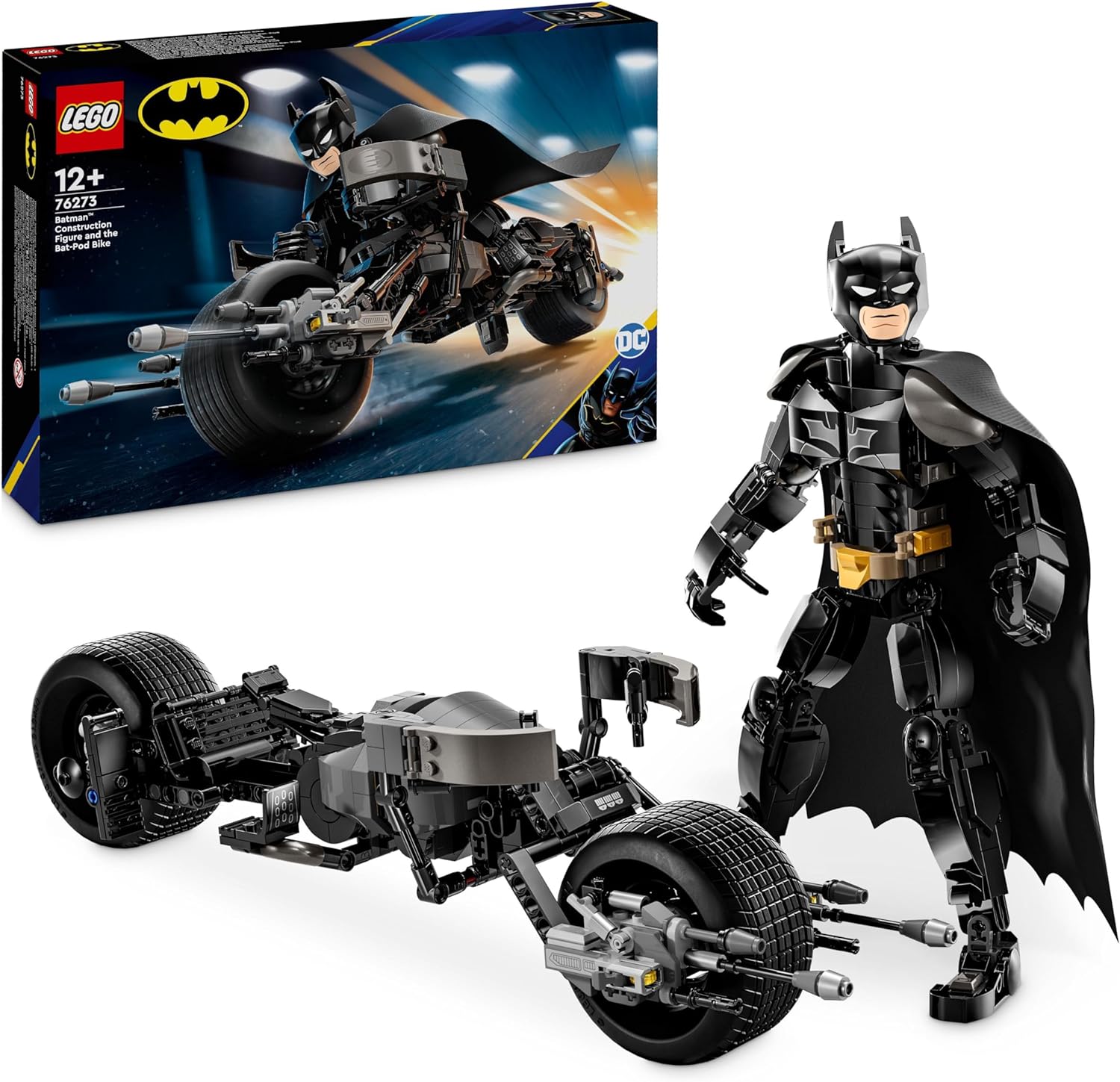 LEGO 76273 PERSONAGGIO COSTRUIBILE DI BATMAN CON BAT POD SUPER HEROES
