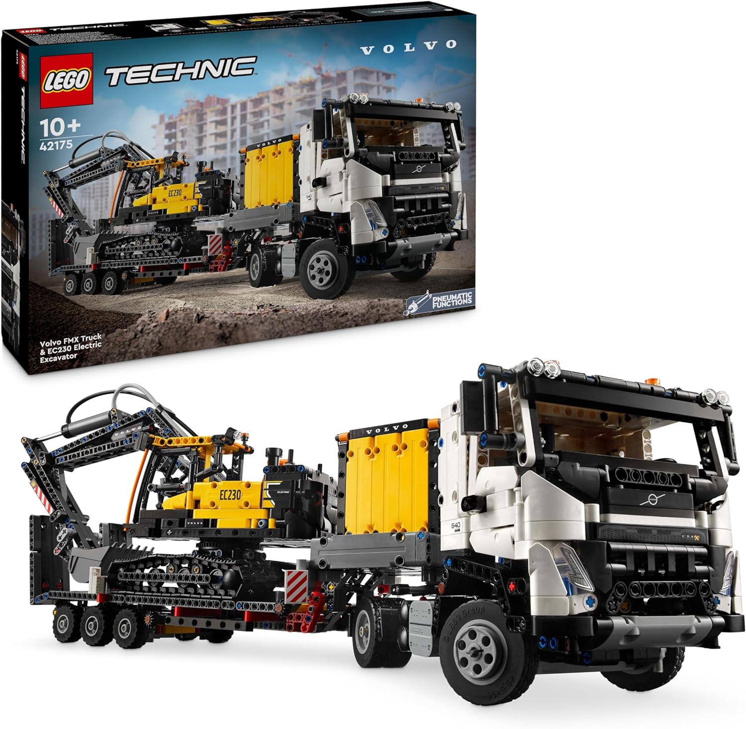 LEGO 42175 AUTOCARRO VOLCO FMX ED ESCAVATORE ELETTRRICO EC230 TECHNIC