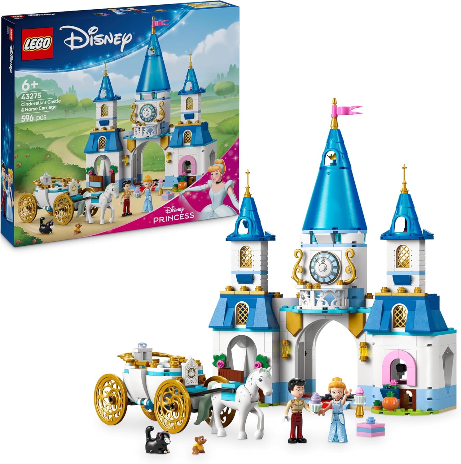 LEGO 43275 CASTELLO E CARROZZA DI CENERENTOLA DISNEY PRINCESS