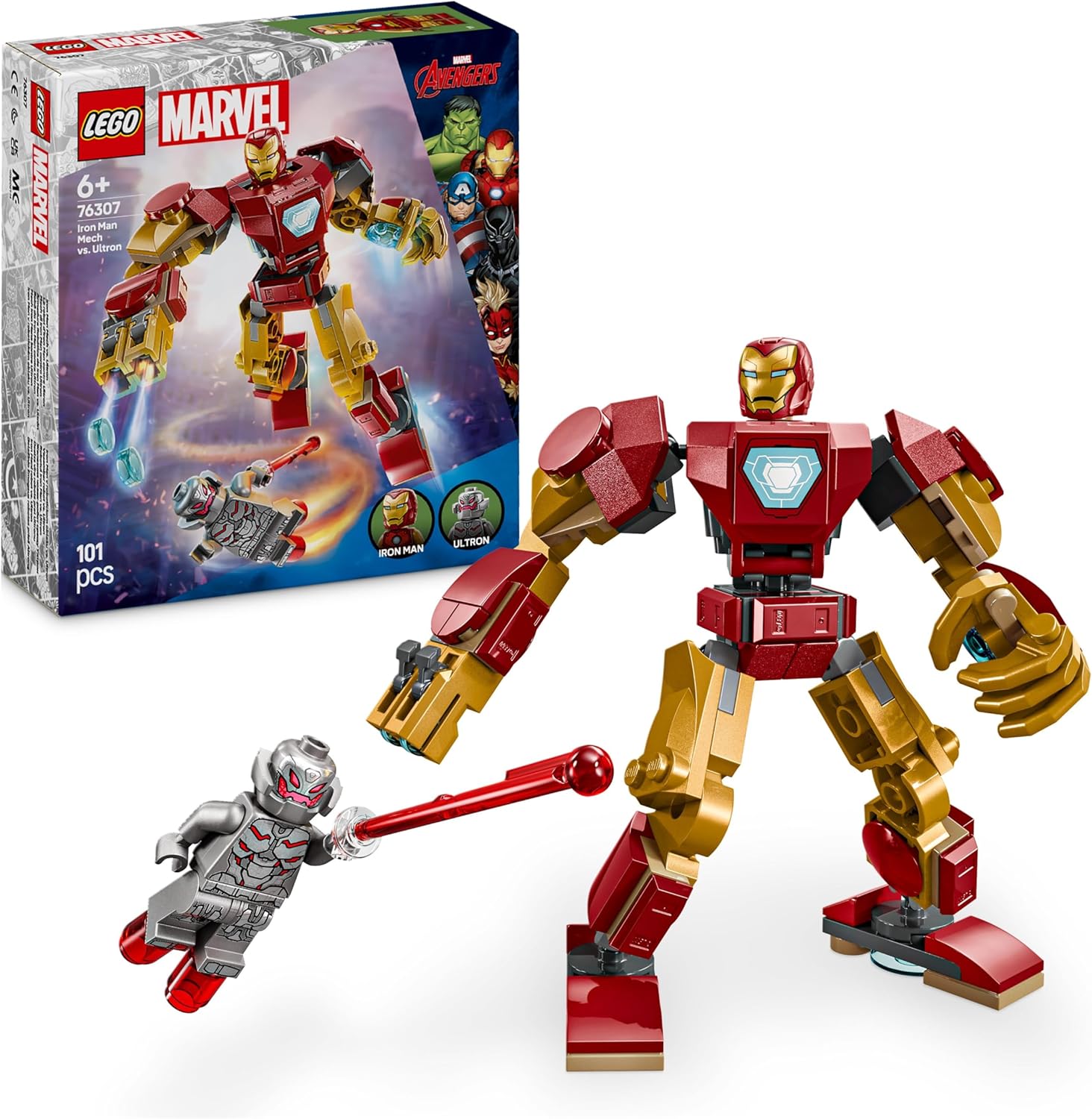 LEGO 76307 MECH DI IRON MAN CONTRO ULTRON SUPER HEROES