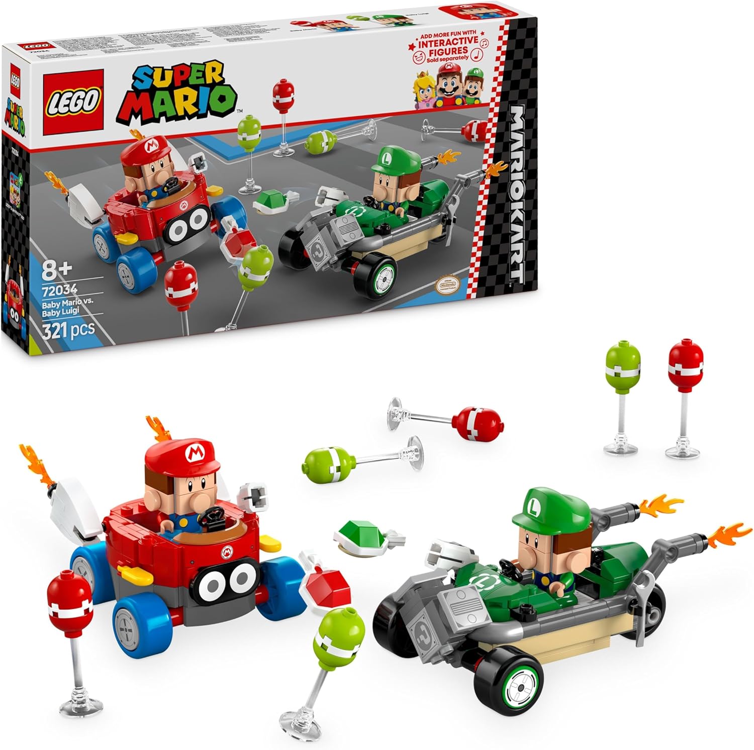 LEGO 72034 MARIO KART BABY MARIO VS BABY LUIGI SUPER MARIO