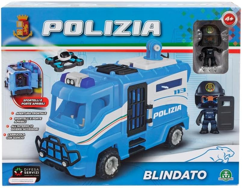 GIOCHI PREZIOSI PL104000 POLIZIA BLINDATO CON MINI ACTION HERO