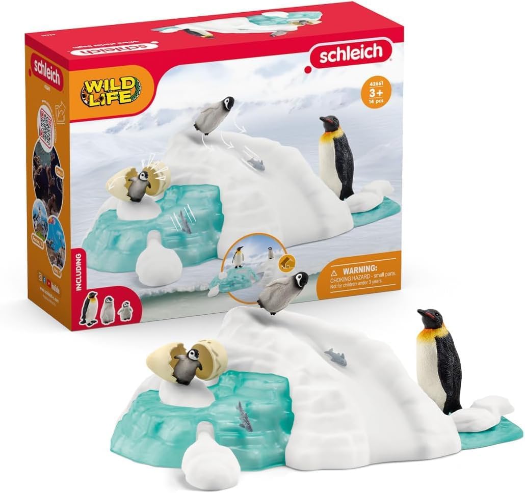 SCHLEICH 2542661 DIVERTIMENTO CON LA FAMIGLIA DEI PINGUINO