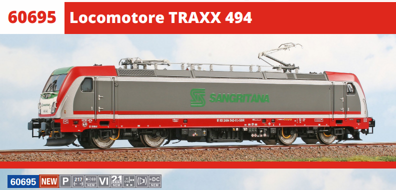 ACME 60695 LOCOMOTIVA TRAXX 494 SANGRITANA