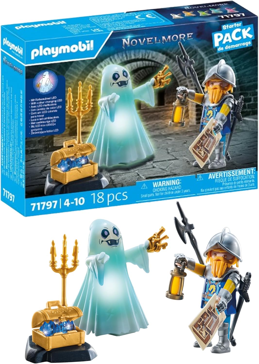 PLAYMOBIL 71797 FANTASMA LUMINOSO E CAVALIERE