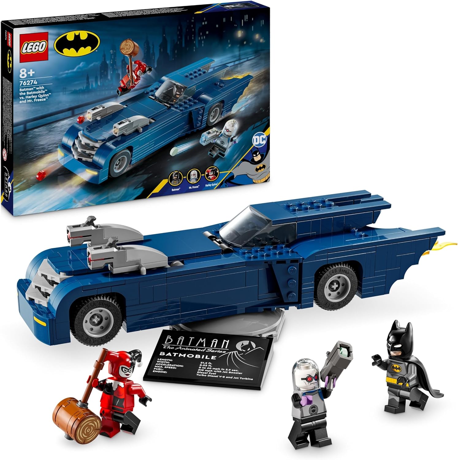 LEGO 76274 BATMAN CON BATMOBILE VS HARLEY QUINN E MR FREEZE SUPER HEROES