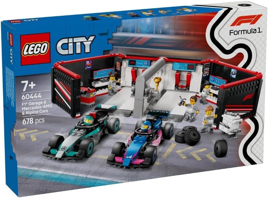 LEGO 60444 GARAGE MONPOSTO MERCEDES AMG E ALPINE F1