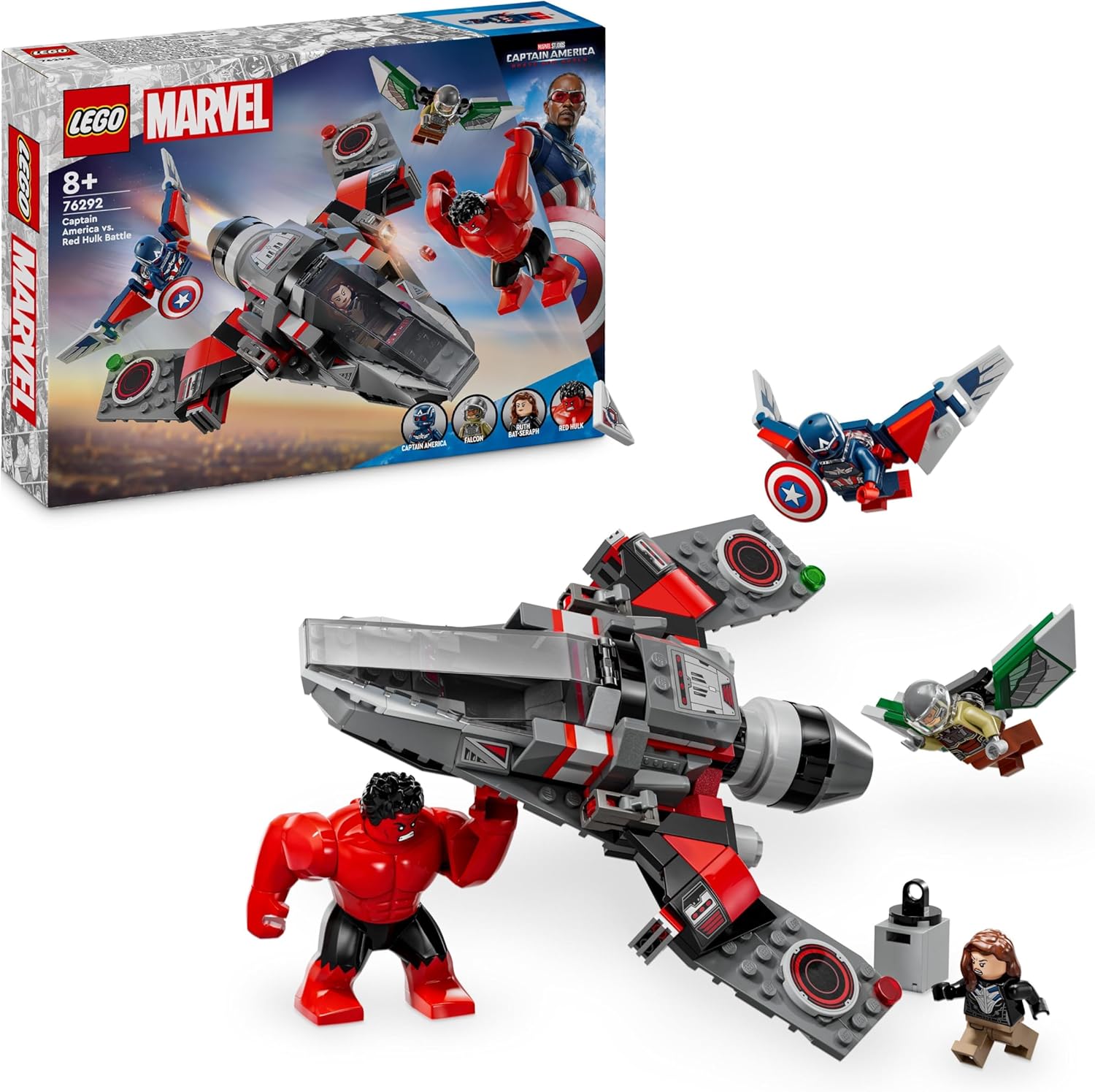 LEGO 76292 BATTAGLIA CAPTAIN AMERICA VS. HULK ROSSO MARVEL