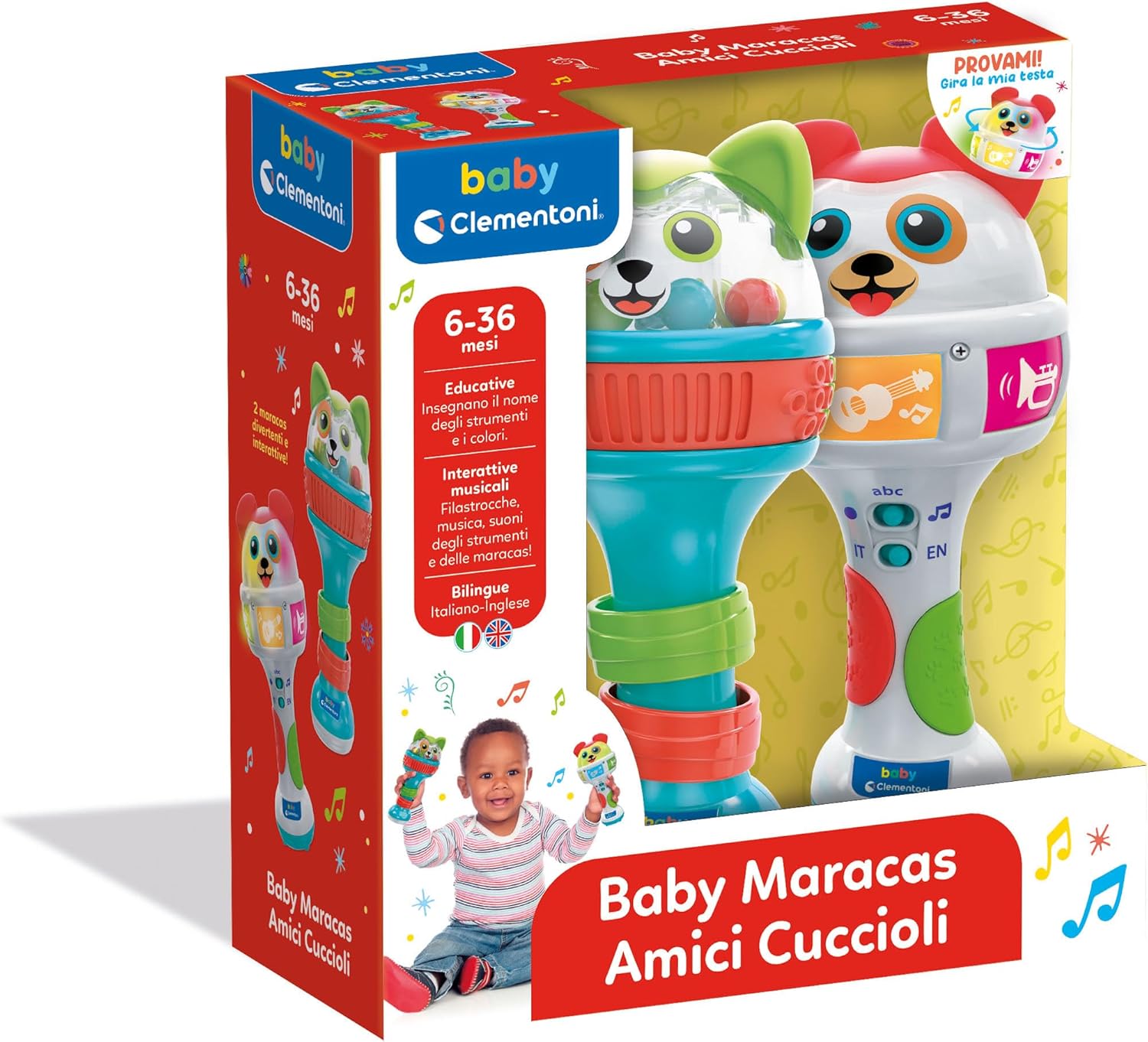 CLEMENTONI 17985 BABY MARACAS AMICI CUCCIOLI