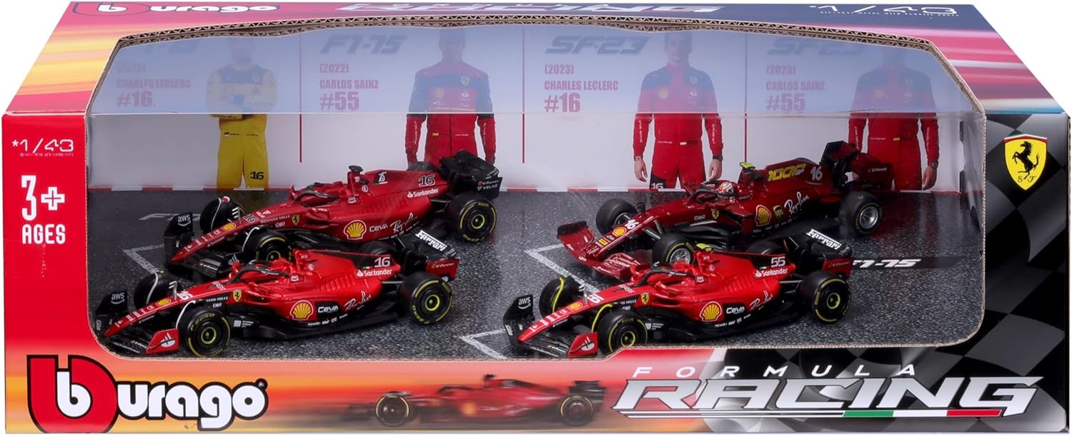 BURAGO 36848 GIFT 4 PACK AUTO FERRARI SF-23 SCALA 1/43