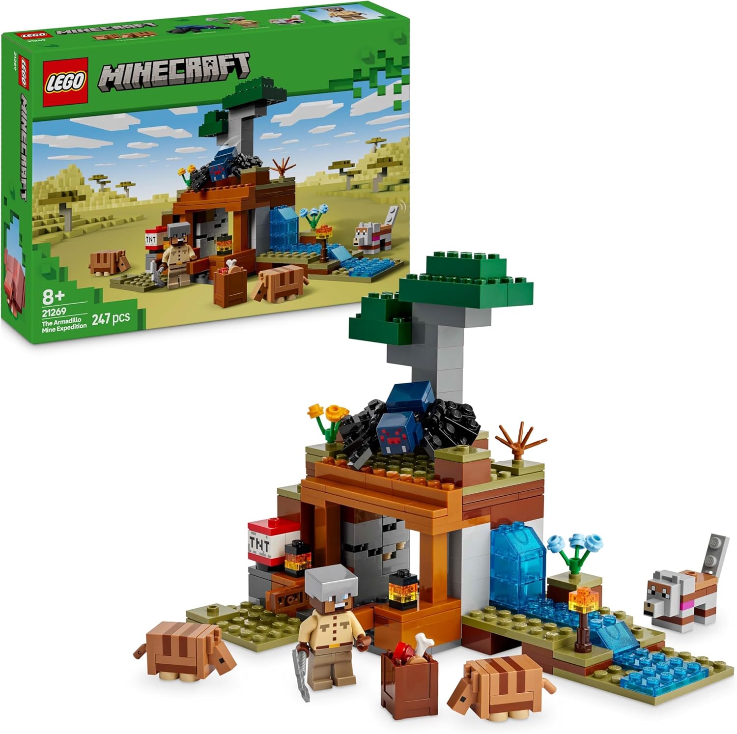 LEGO 21269 SPEDIZIONE NELLA  MINIERA DELL'ARMADILLO MINECRAFT