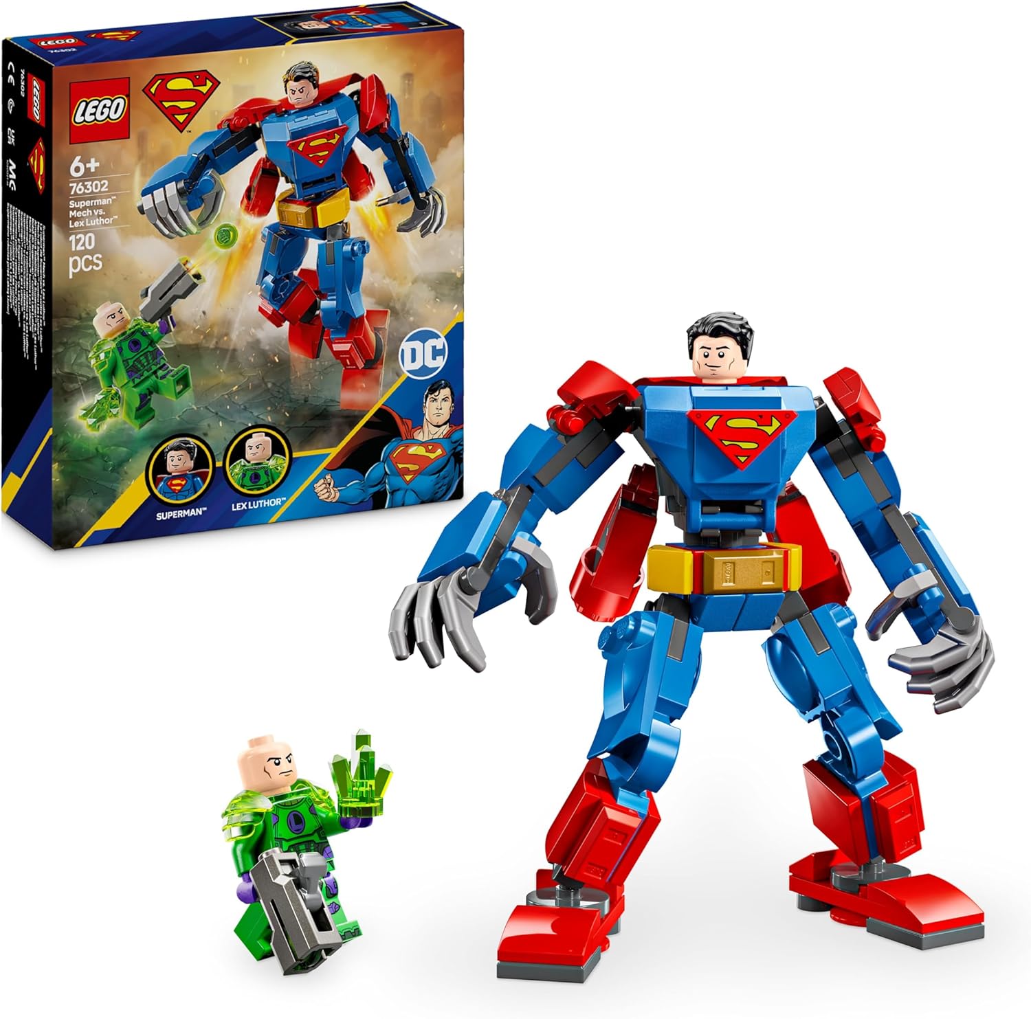 LEGO 76302 MECH DI SUEPRMAN CONTRO ELX LUTHOR SUPER HEROES