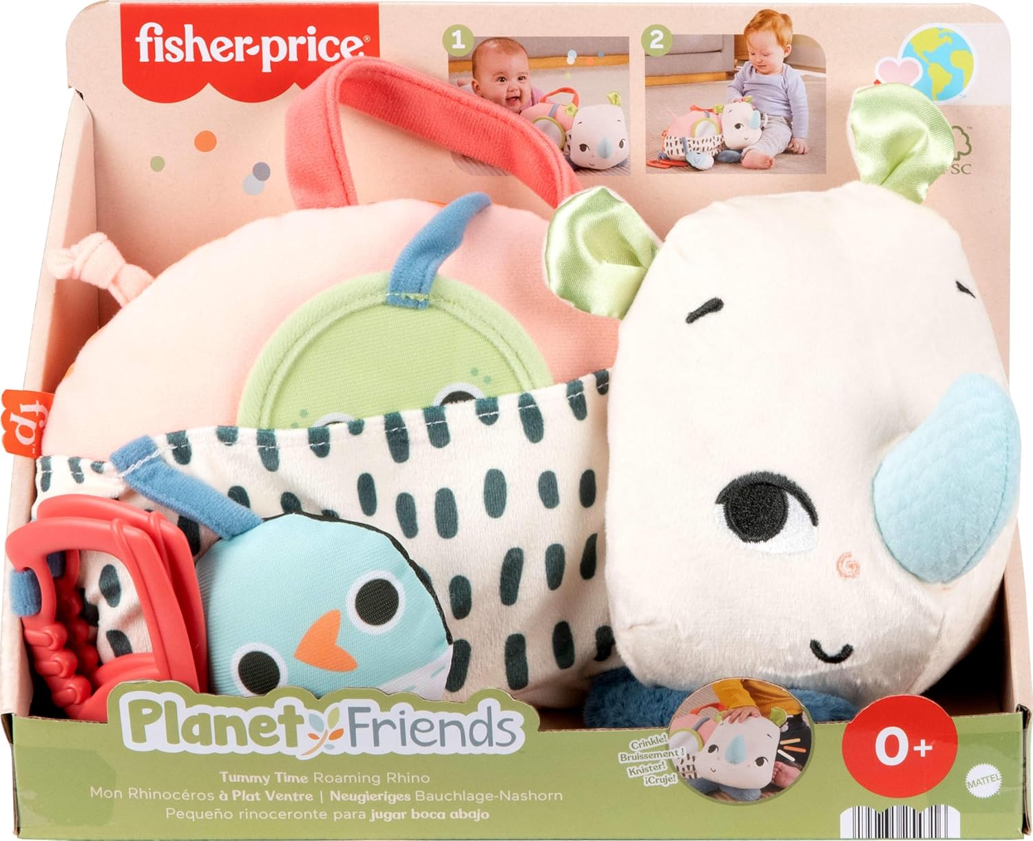 FISHER PRICE HYR55 BABY RINO GIOCHI SUL PANCINO