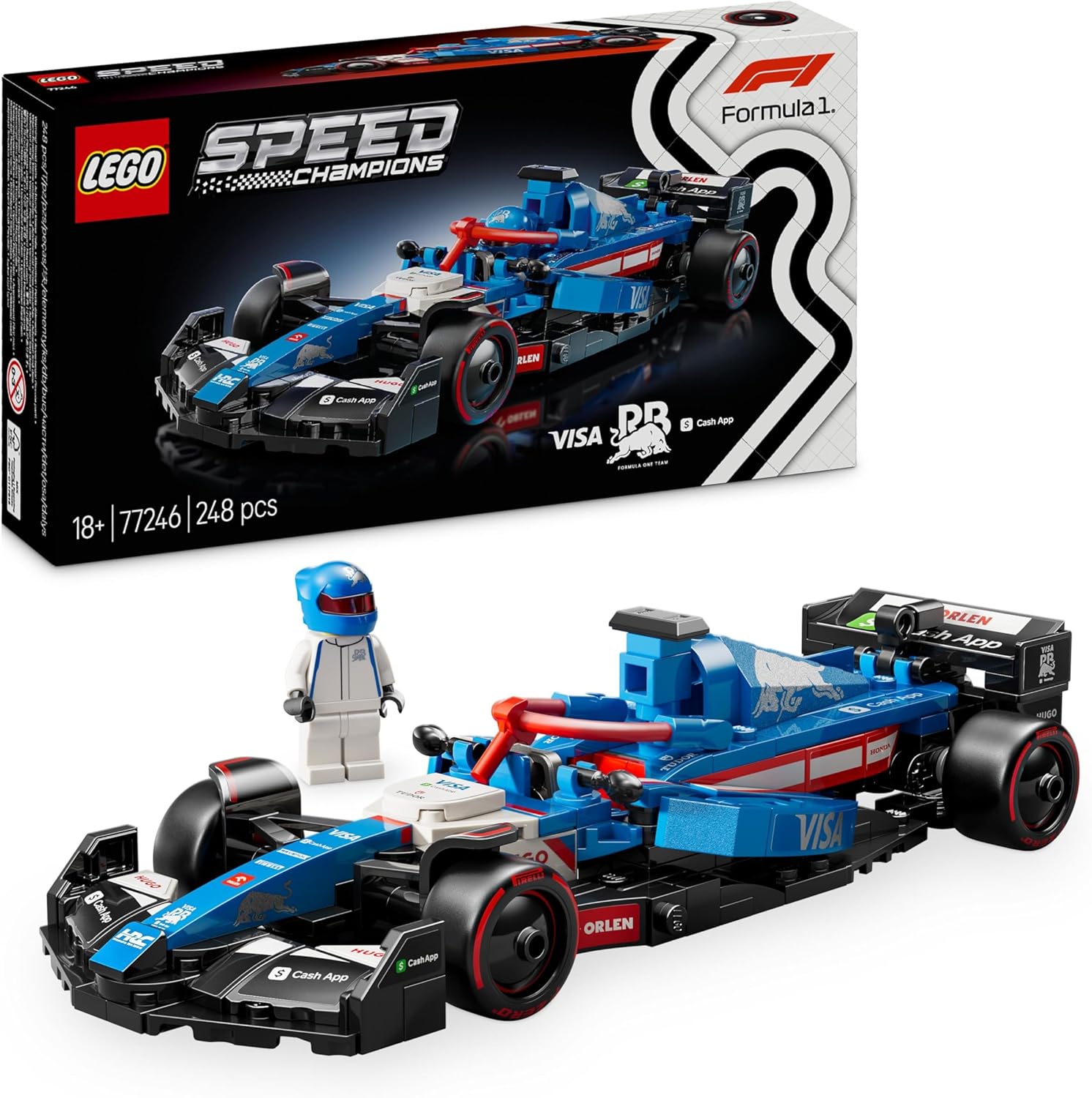 LEGO 77246 AUTO DA CORSA F1 VISA CASH APP RB VCARB 01 SPEED CHAMPIONS