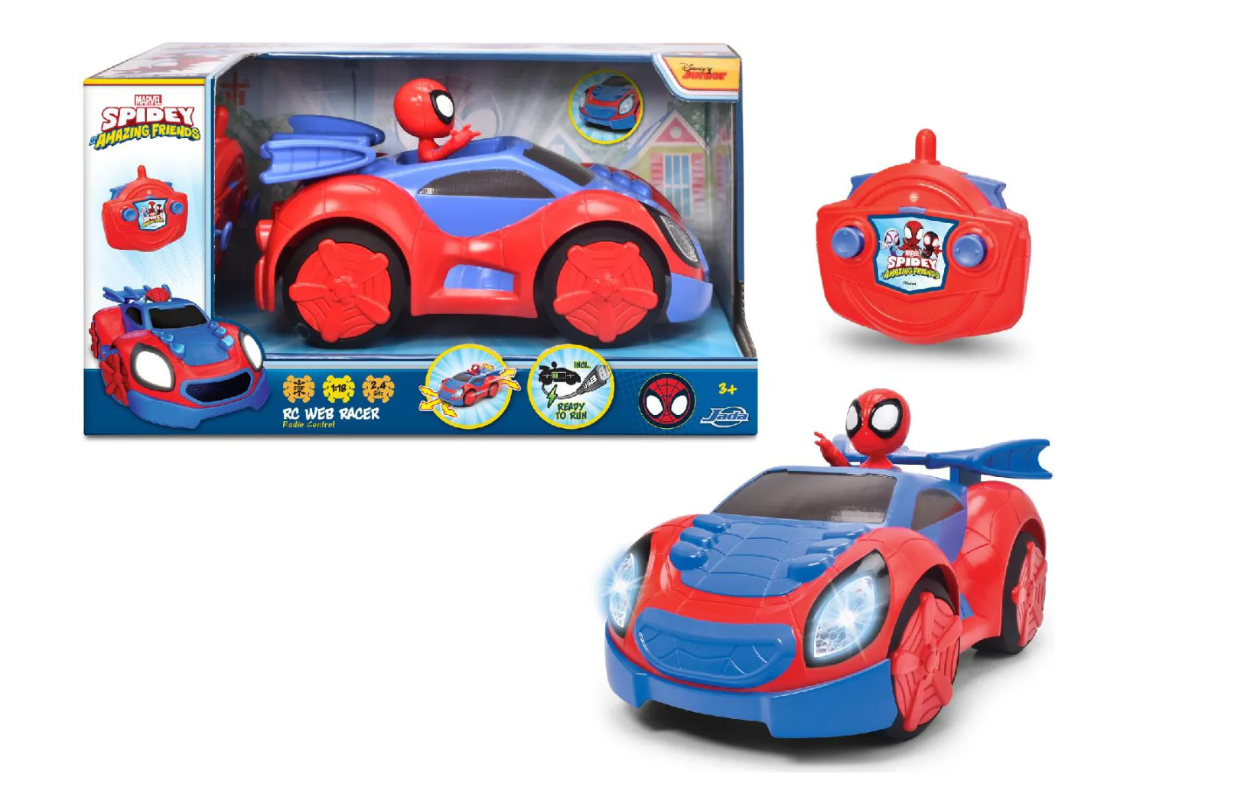 SIMBA 203225000 RC SPIDEY WEB RACER CM. 27  SCALA 1/18