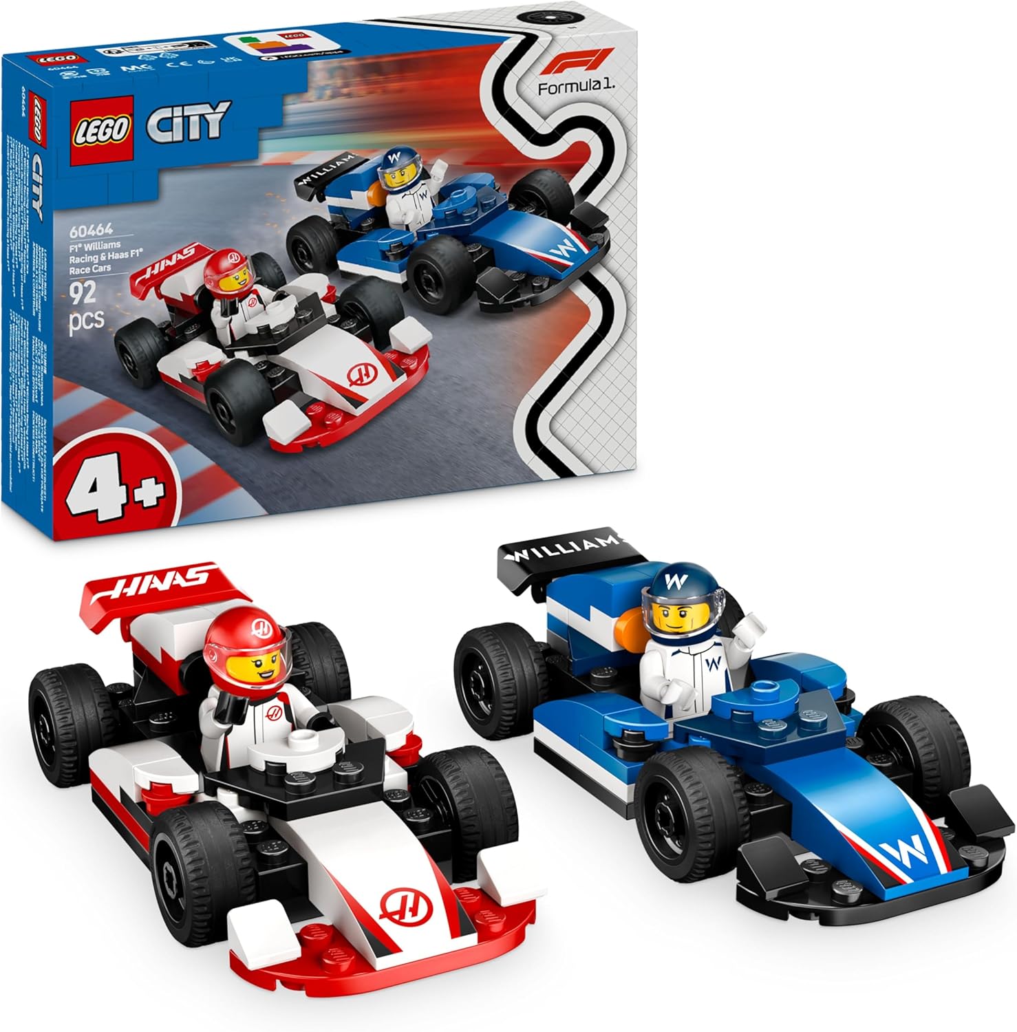 LEGO 60464 MONOPOSTO WILLIAMS RACING E HASS F1 CITY