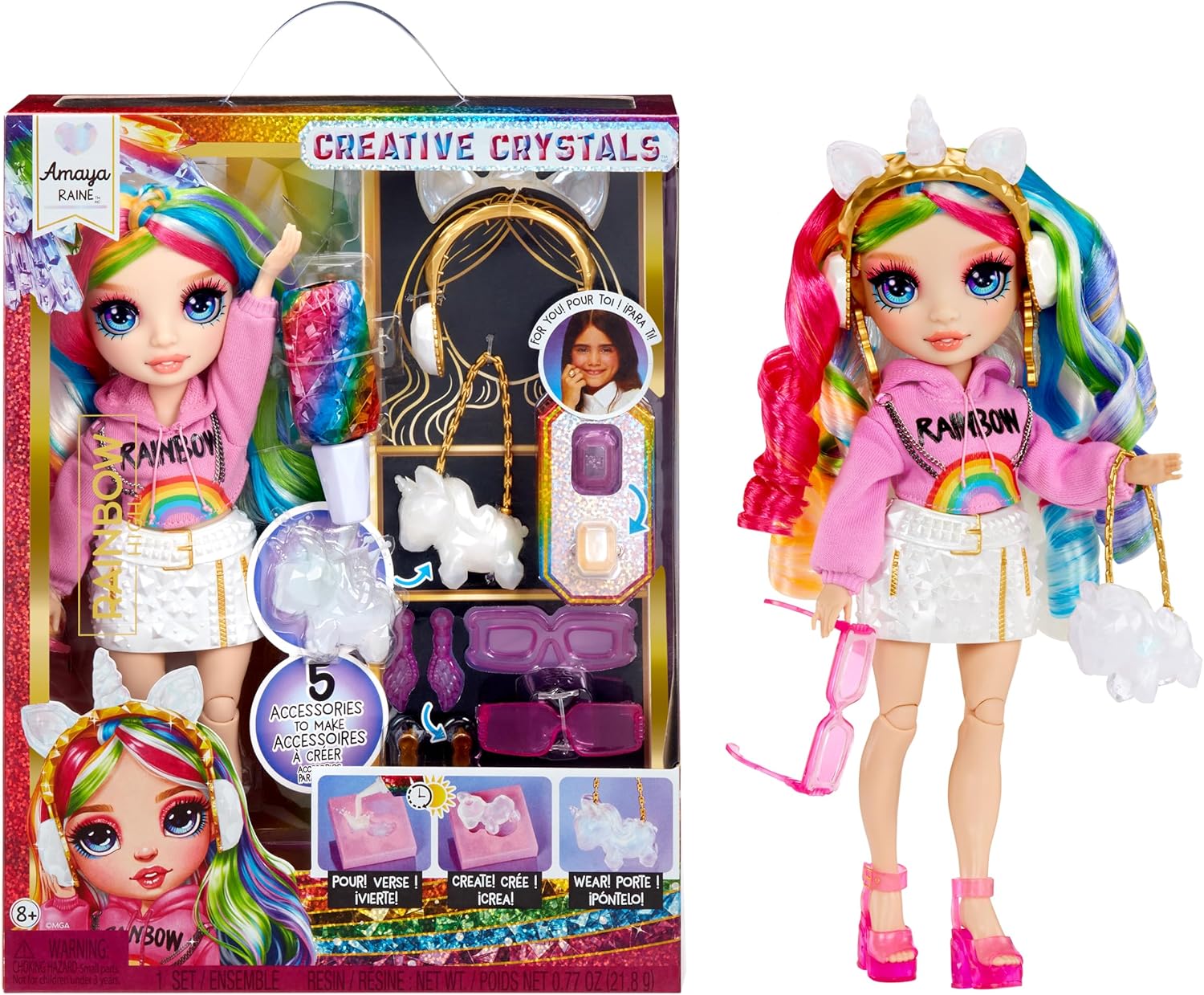 MGA 121411 RAINBOW HIGH CREATIVE CRYSTAL FASHION DOLL AMAYA