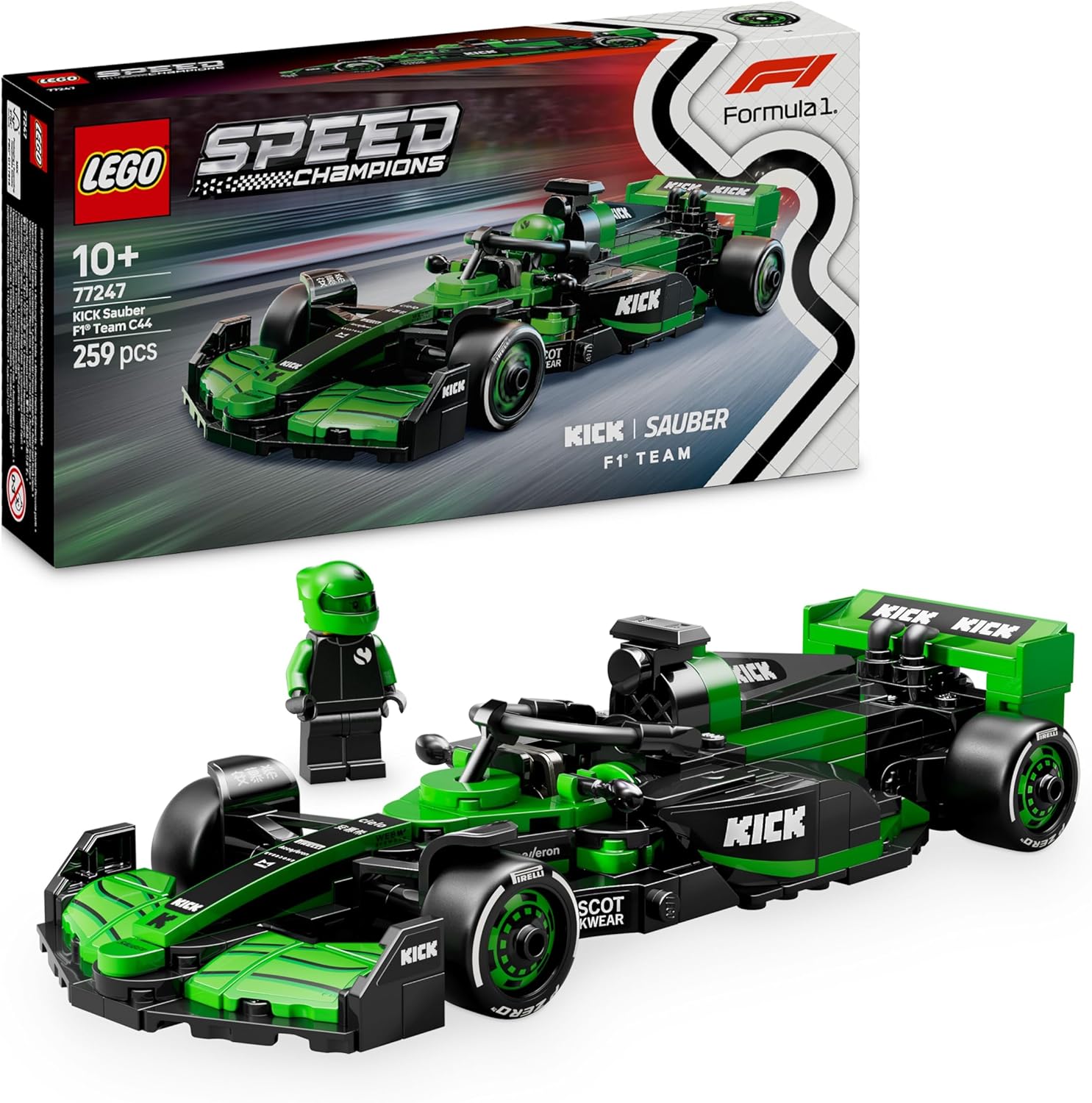 LEGO 77247 AUTO DA CORSA KICK SAUBER F1 TEAM C44 SPEED CHAMPIONS