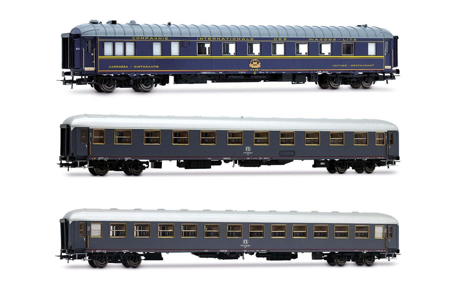 HORNBY HR4360 SET 3 CARROZZE "RAPIDO 904-905"