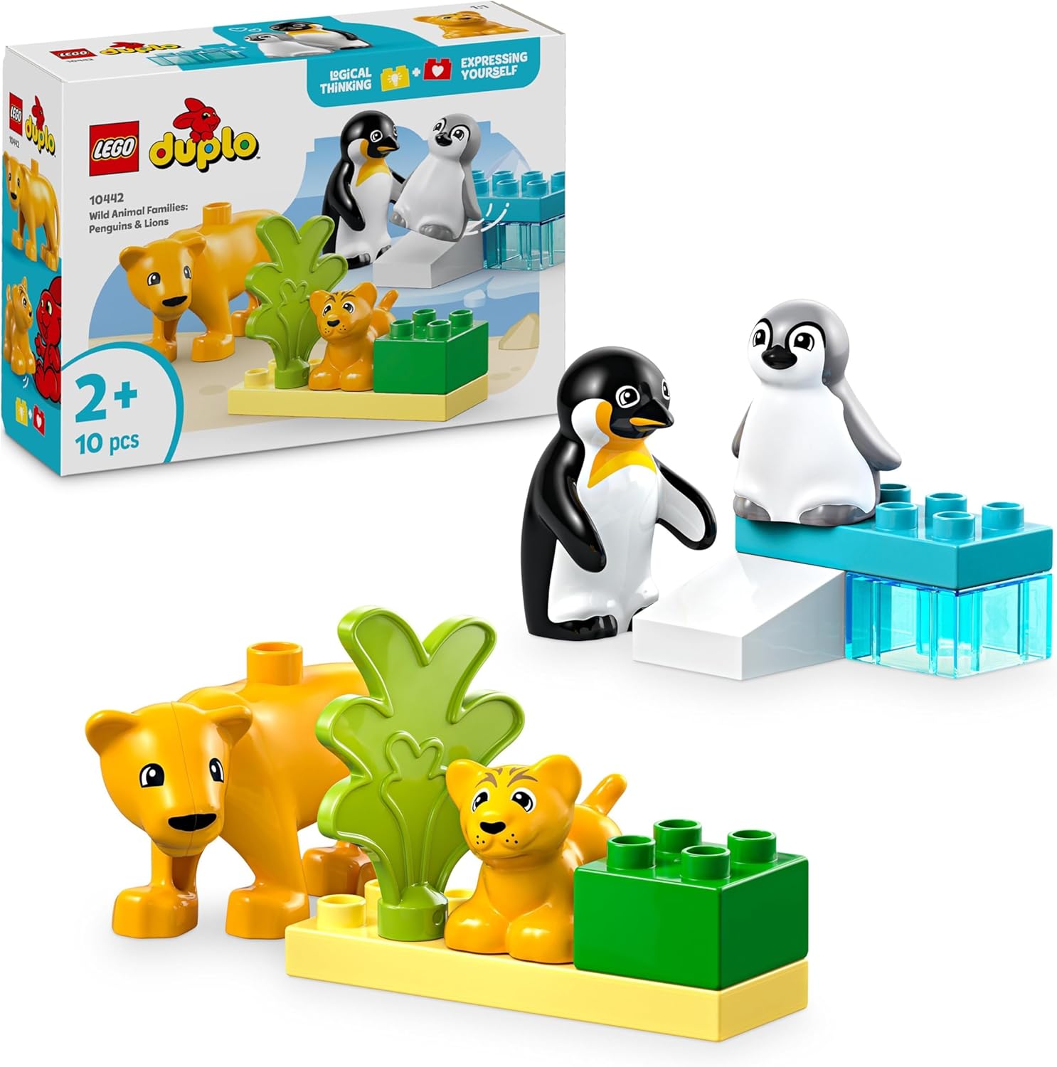 LEGO 10442 FAMIGLIE DI ANIMLAI PINGUINI E LEONI DUPLO