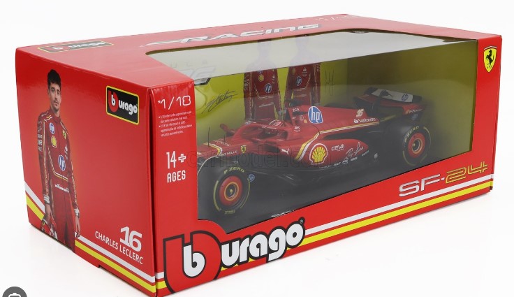 BURAGO 1816815L  F1 FERRARI SF-24 - LECLERC - IMOLA LIVERY SCALA 1/18