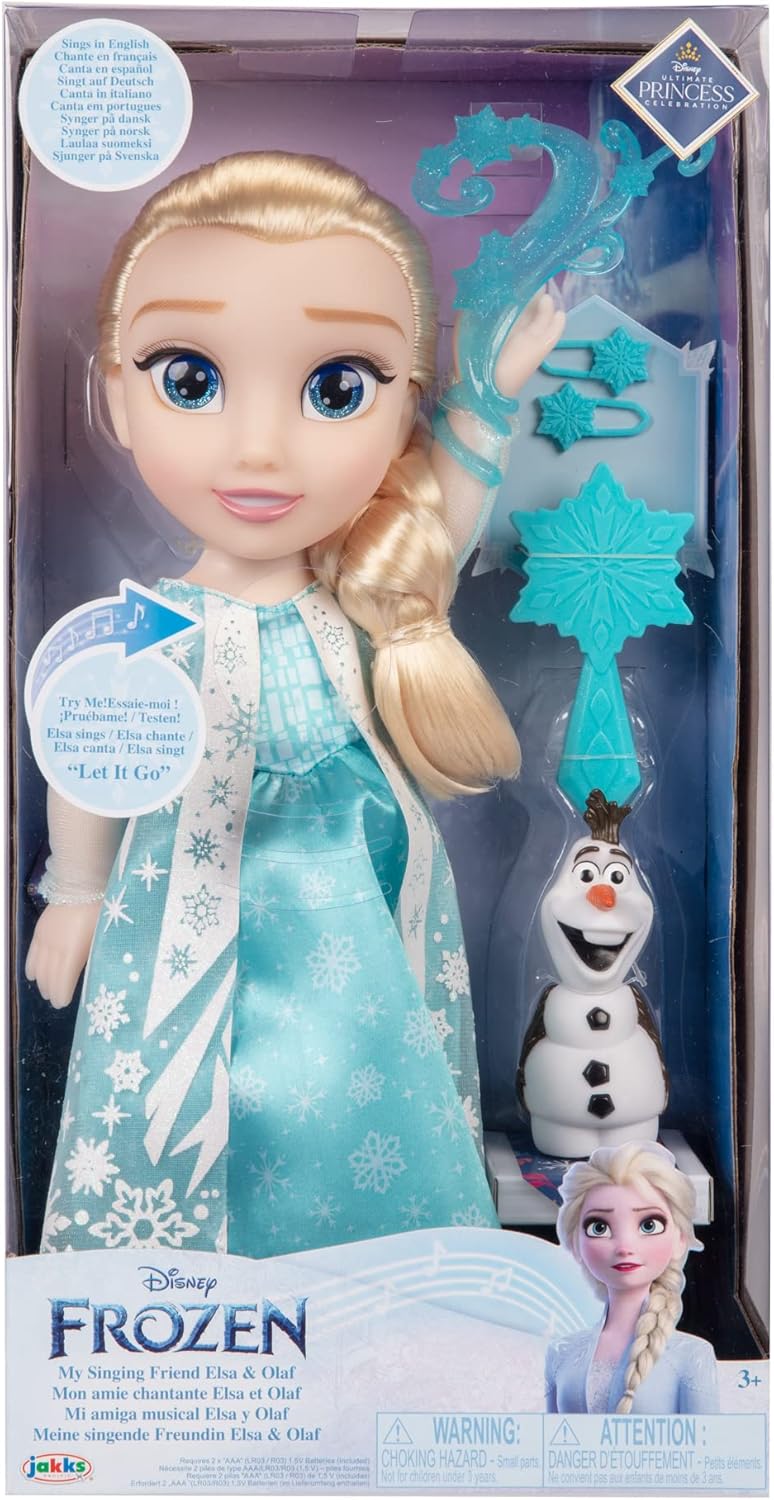 JAKK PACIFIC 22530 FROZEN BAMBOLA ELSA CANTANTE CM.38