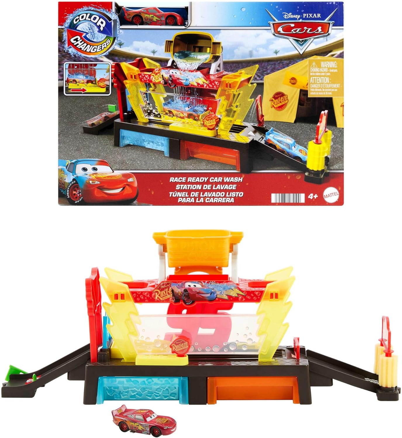 MATTEL JBM70 CARS AUTOLAVAGGIO PER LA CAMBIA COLORE PLAYSET