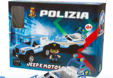 GIOCHI PREZIOSI PL103000 POLIZIA JEEP E MOTOSCAFO CON MINI ACTION HERO