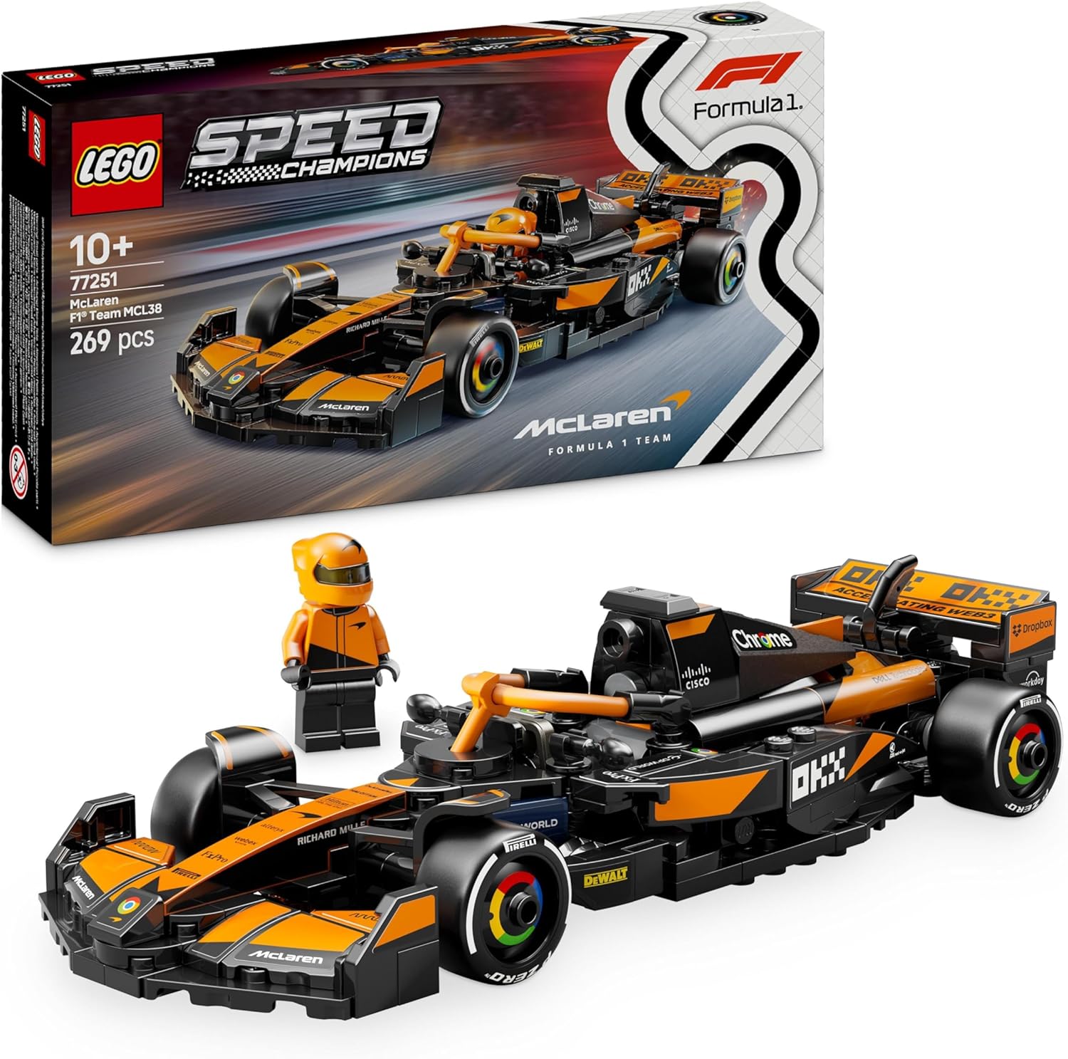 LEGO 77251 AUTO DA CORSA MCLAREN F1 TEAM MCL38 SPEED CHAMPIONS