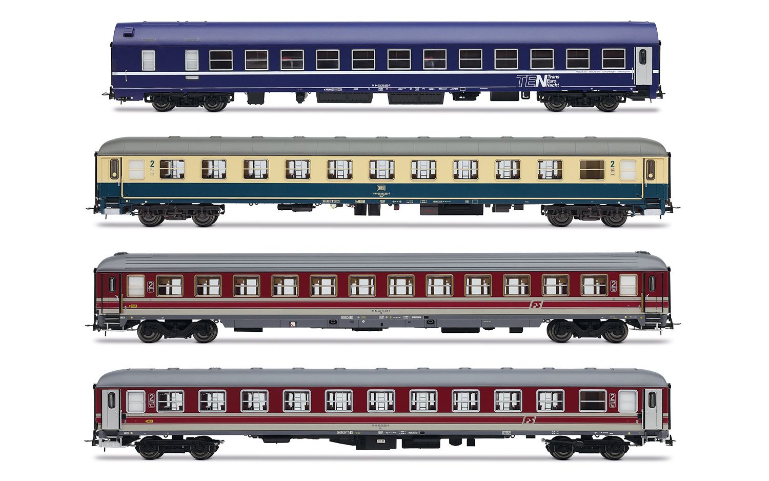 HORNBY HR4374  SET DI 4 CARROZZE "ITALIEN-HOLLAND EXPRESS"