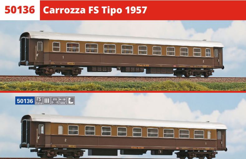 ACME 50136 CARROZZA 1/2 CLASSE TIPO 1957