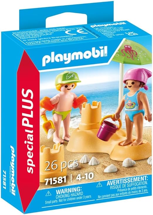 PLAYMOBIL 71581 CAMBINI CON CASTELLO DI SABBIA