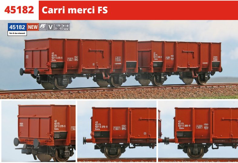 ACME 45182 SET DI 2 CARRI MERCI FS TIPO EKKLM