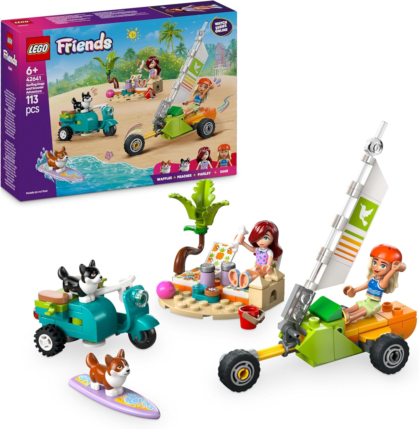 LEGO 42641 AVVENTURE CANINE SU WINDSKATE E SIDECAR FRIENDS