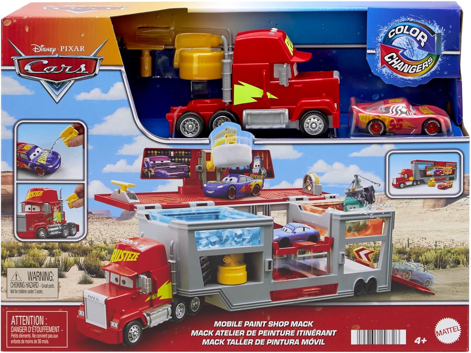 MATTEL HPD82 CARS MACK CAMBIA COLORE