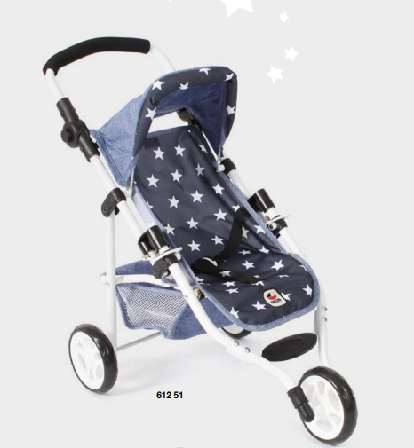 CHIC BAYER 612 51 PASSEGGINO JOGGING BUGGY LOLA BLU CON STELLE