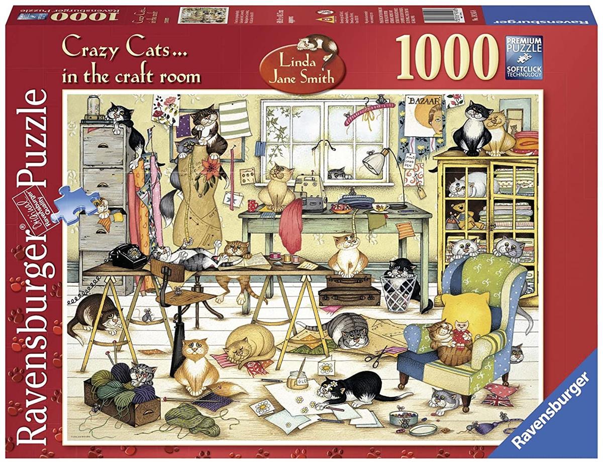 Ravensburger Linda Jane Smith Crazy Cats… In The Garden Room 1000 Piece