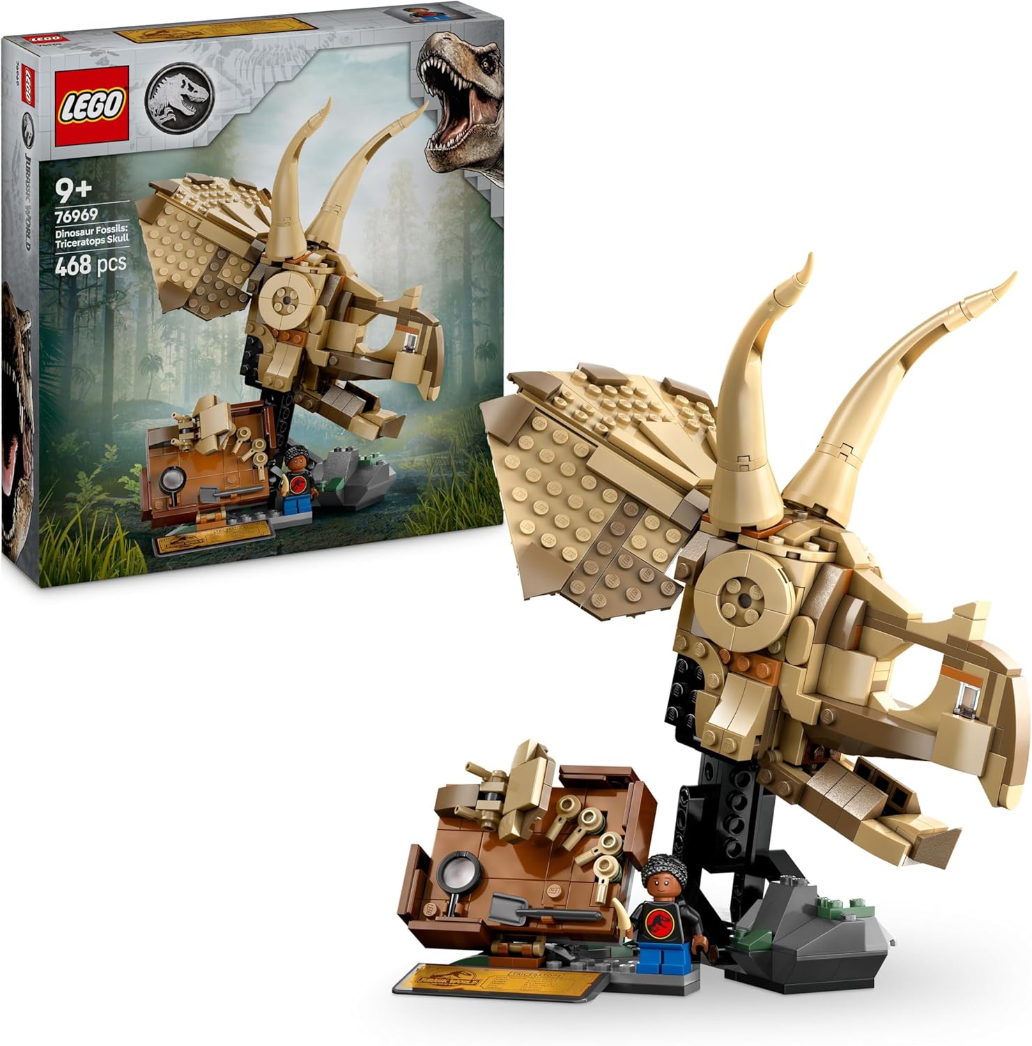 LEGO 76969 FOSSILI DI DINOSAURO TESCHIO DI TRICERATOPO JURASSIC WORLD