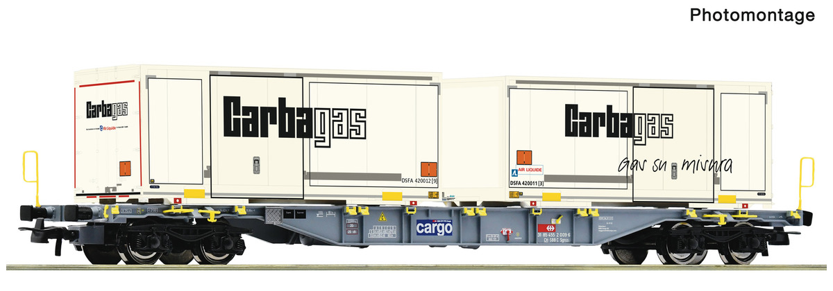 ROCO 6600122 CARRO PORTACONTAINER SBB CARGO