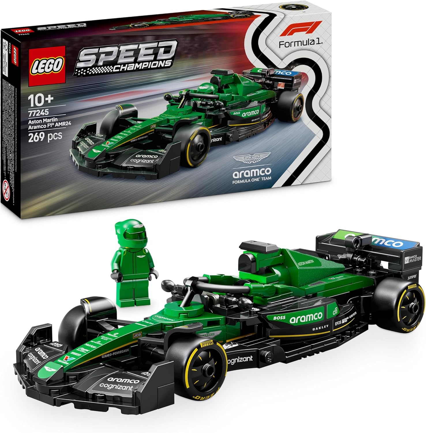 LEGO 77245 AUTO DA CORSA ASTON MARTIN ARAMCO F1 AMR24 SPEED CHAMPIONS