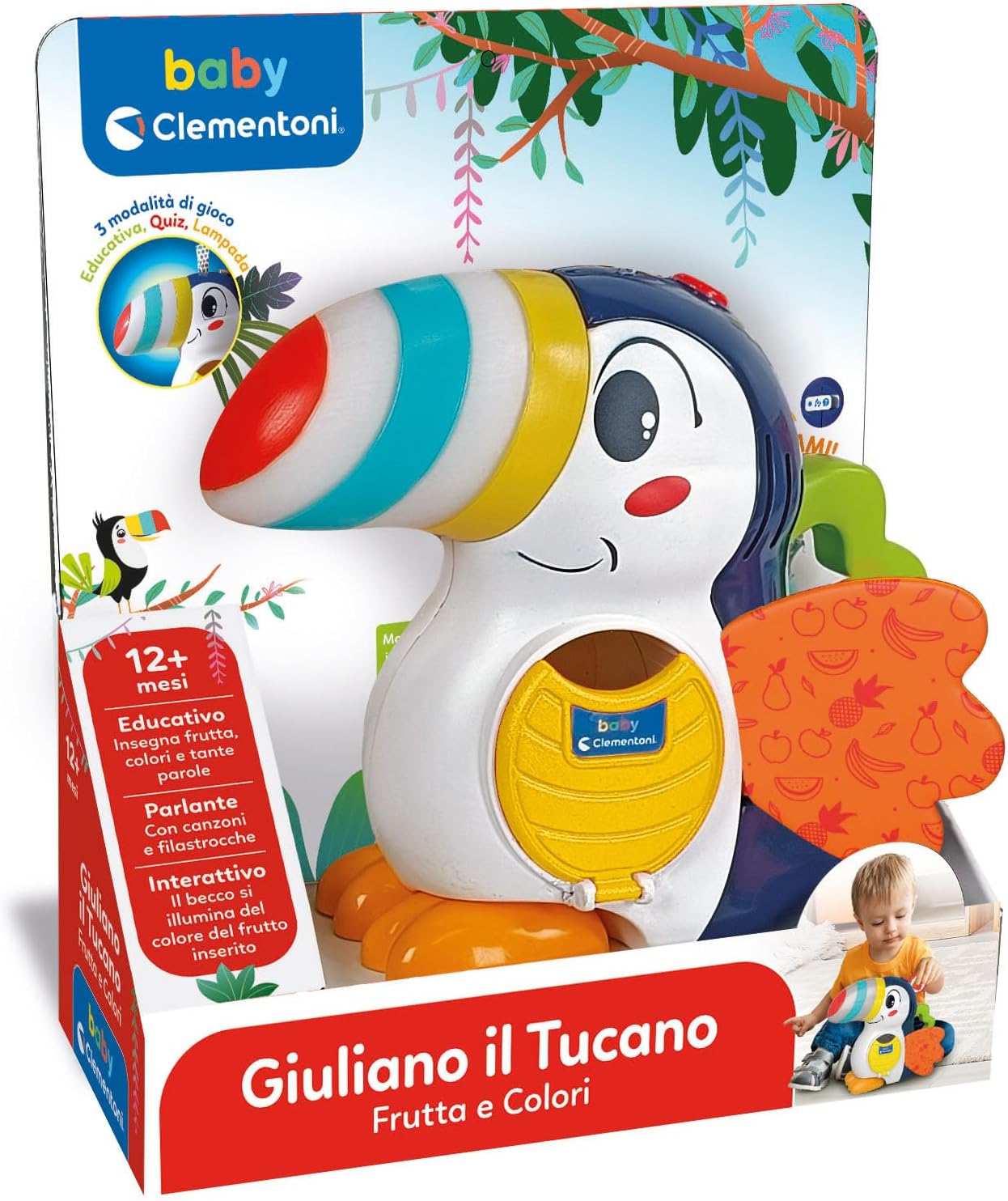 CLEMENTONI 17956 GIULIANO IL TUCANO FRUTTA E COLORI