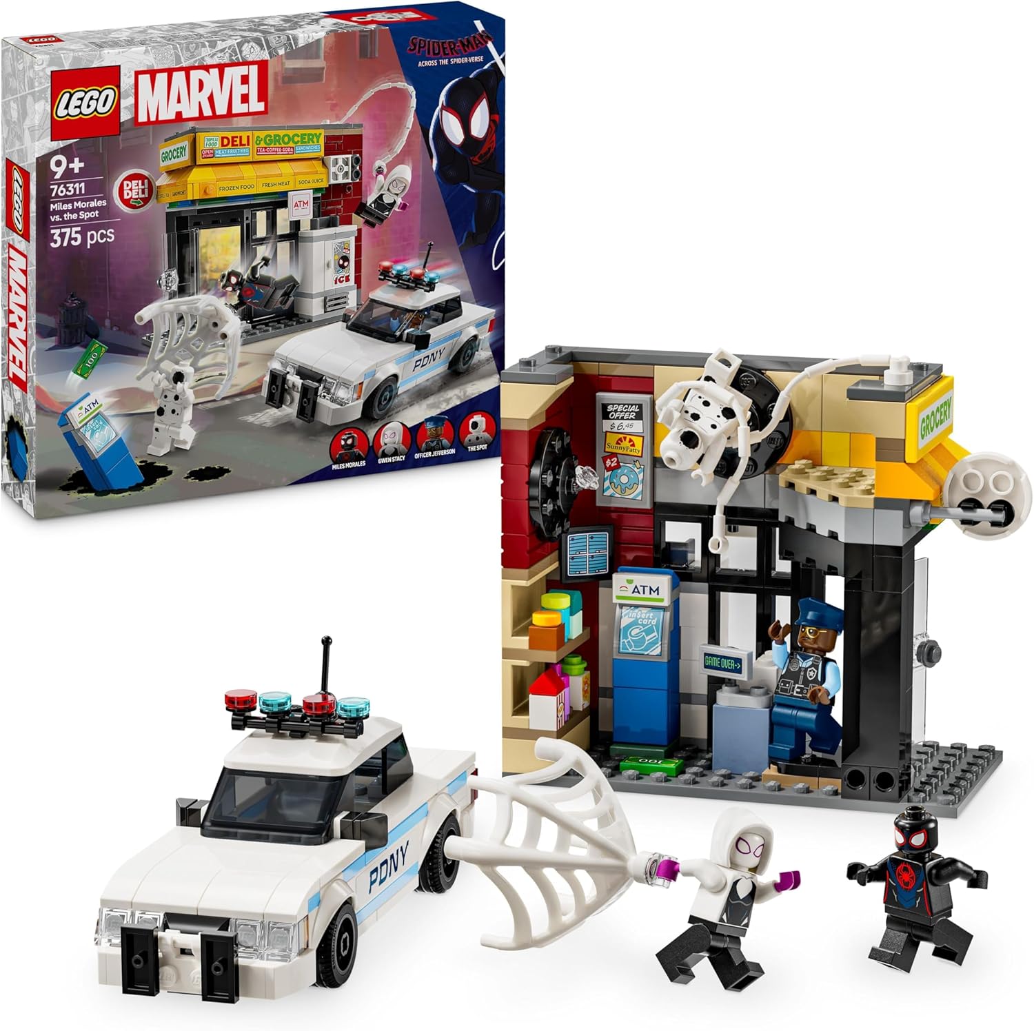 LEGO 76311 SPIDER VERSE MILES MORALES CONTRO LA MACCHIA SUPER HEROES