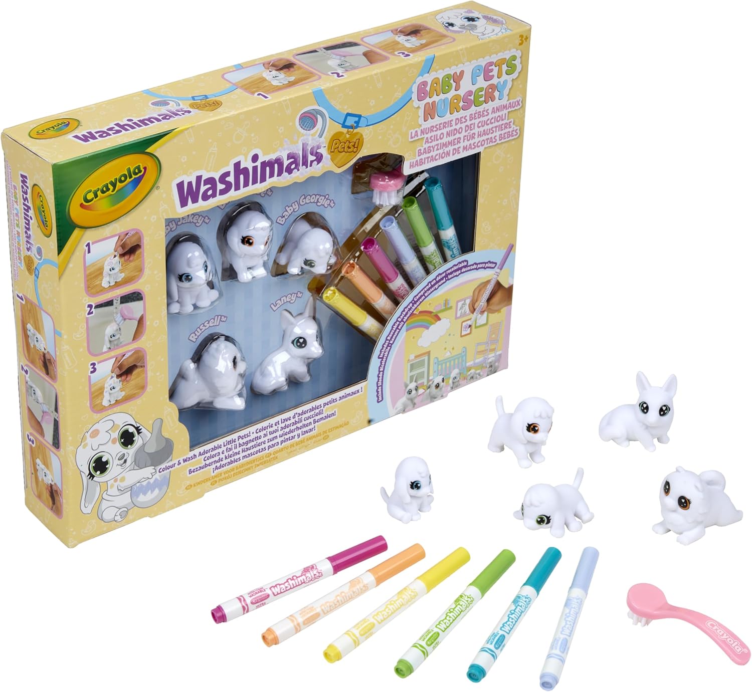 CRAYOLA 747516 WASHIMALS PETS - BABY PETS NURSERY, L'ASILO NIDO DEI CUCCIOLI