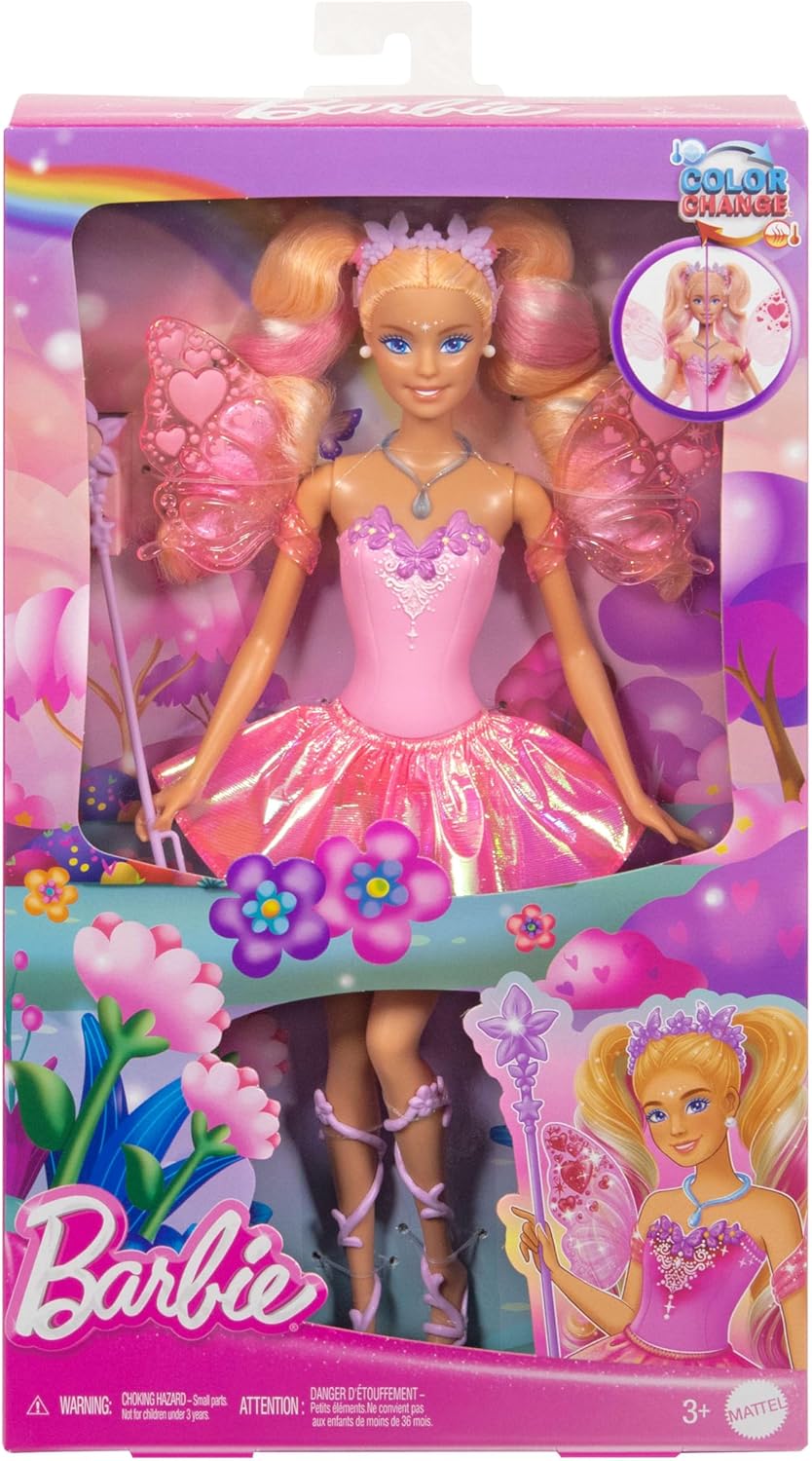 MATTEL JCP76BABRIE FANTASY FAIRY CON ALI E VESTITO CAMBIA COLORE